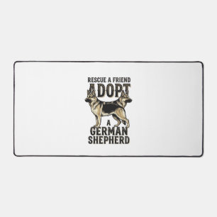 Alfrombrillas De Escritorio Camiseta de adopción de pastor alemán perro de res