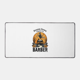 Alfrombrillas De Escritorio Camiseta de barbero de Halloween Bruja Salón embru