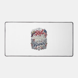 Alfrombrillas De Escritorio Camiseta de cerveza patriótica Red White & Brews D