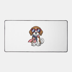 Alfrombrillas De Escritorio Camiseta de gafas de sol de perro Beagle patriótic