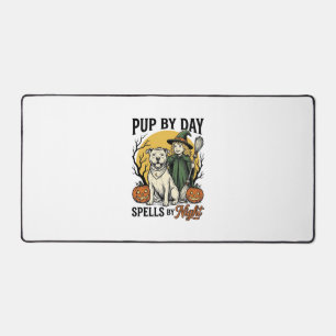 Alfrombrillas De Escritorio Camiseta de Perro Bruja de Halloween Grabado Vinta