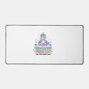 Alfrombrillas De Escritorio Camiseta de tipografía negrita Unicornio Meditació
