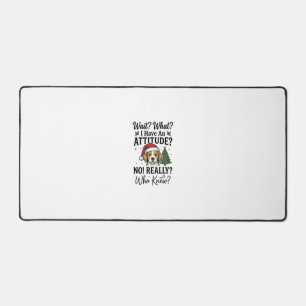 Alfrombrillas De Escritorio Camiseta divertida de actitud de perro de Navidad 