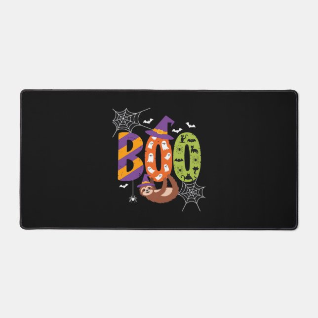 Alfrombrillas De Escritorio Camiseta esencial de Halloween Sloth Boo Lazy (Anverso)