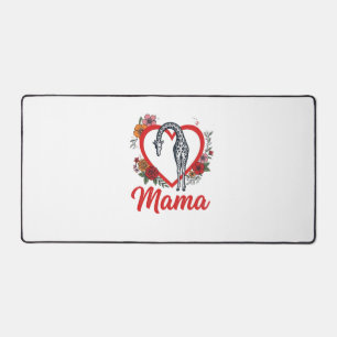 Alfrombrillas De Escritorio Camiseta Floral Corazón Mamá Jirafa Vintage Diseño