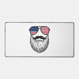 Alfrombrillas De Escritorio Camiseta gráfica de gafas de sol con barba patriót