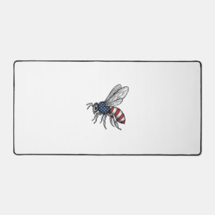 Alfrombrillas De Escritorio Camiseta Gráfica Vectorial de Abeja Patriótica Vin