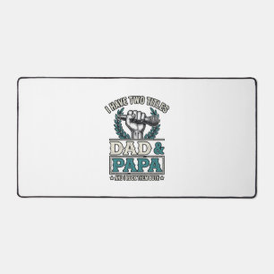 Alfrombrillas De Escritorio Camiseta Micrófono Vintage Títulos Papá y Papá Roc