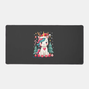 Alfrombrillas De Escritorio Camiseta Navideña Monos Niñas Mujeres Xmas Unicorn