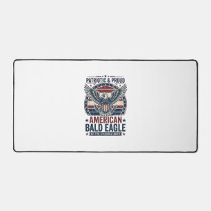 Alfrombrillas De Escritorio Camiseta Patriótica Vintage Águila Calva Distresse