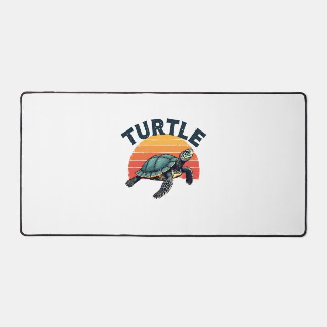Alfrombrillas De Escritorio Camiseta Retro Turtle (Anverso)