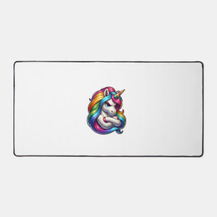 Alfrombrillas De Escritorio Camiseta sin mangas de unicornio con crin de arcoí