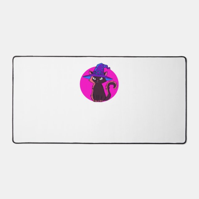 Alfrombrillas De Escritorio Camiseta sobredimensionada para gatos de Halloween (Anverso)