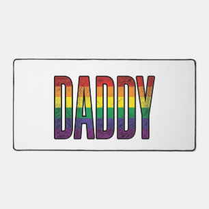 Alfrombrillas De Escritorio Camiseta tipográfica Vintage Rainbow Daddy Pride_1