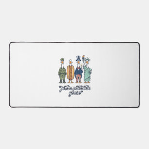 Alfrombrillas De Escritorio Camiseta Vector Vintage Desfile de Gansos Patrióti