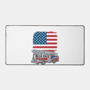 Alfrombrillas De Escritorio Camiseta Vintage Bandera Americana Camión de Bombe