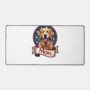 Alfrombrillas De Escritorio Camiseta Vintage de Golden Retriever Patriótica pa