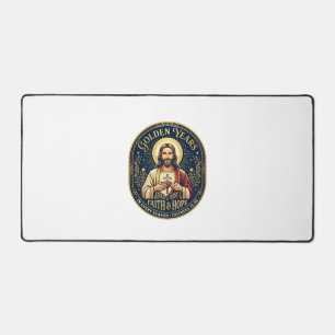 Alfrombrillas De Escritorio Camiseta Vintage de Jubilación de Jesús Cristiana