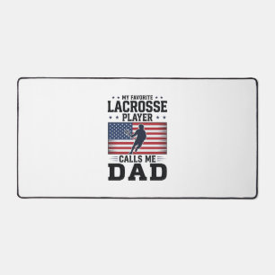 Alfrombrillas De Escritorio Camiseta Vintage de Papá de Lacrosse Divertida Ban
