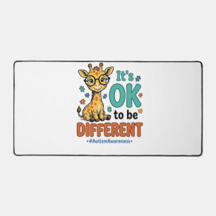 Alfrombrillas De Escritorio Camiseta Vintage Jirafa Diferente Conciencia Autis