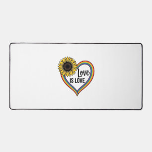 Alfrombrillas De Escritorio Camiseta Vintage Vector Corazón de Girasol Amor Es
