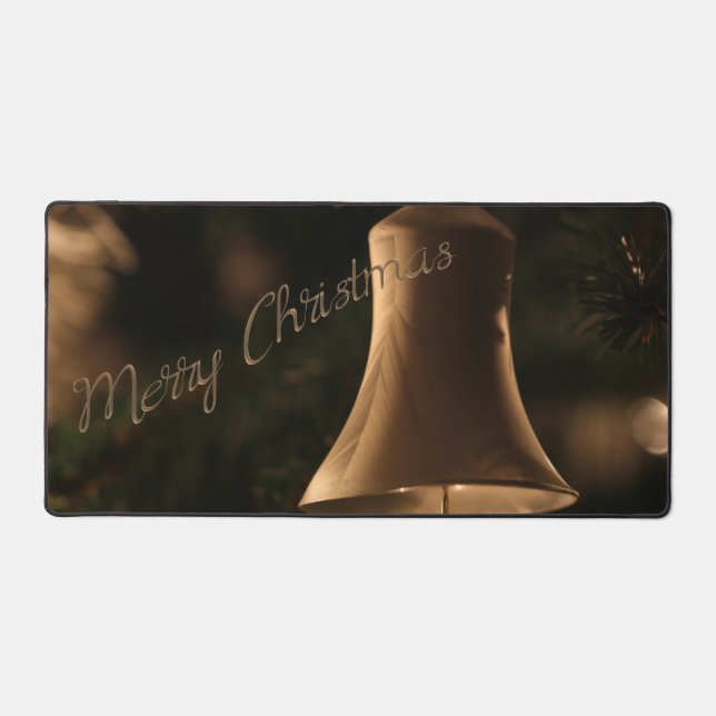 Alfrombrillas De Escritorio "Campana navideña de Feliz" (Anverso)