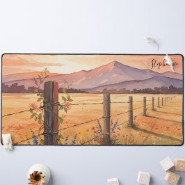 Alfrombrillas De Escritorio Campo de flores silvestres personalizado al atarde