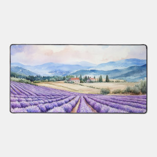 Alfrombrillas De Escritorio Campos de lavanda hermosos acuarelas