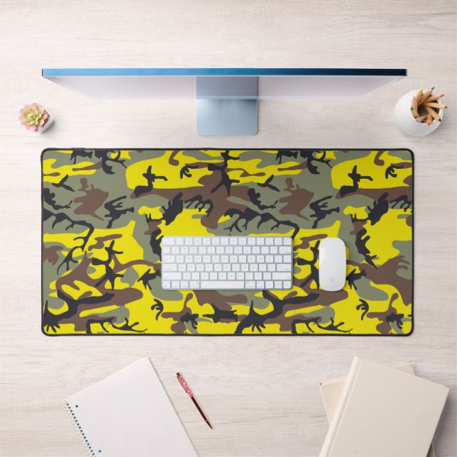 Alfrombrillas De Escritorio Camuflaje amarillo y marrón, ejército (Oficina 1)