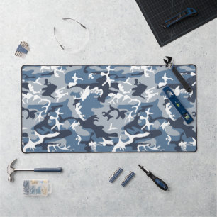 Alfrombrillas De Escritorio Camuflaje azul de nieve en invierno, ejército