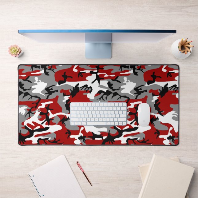 Alfrombrillas De Escritorio Camuflaje rojo y gris, ejército (Oficina 1)
