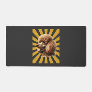 Alfrombrillas De Escritorio Caniche estándar marrón Retro ráfaga de sol