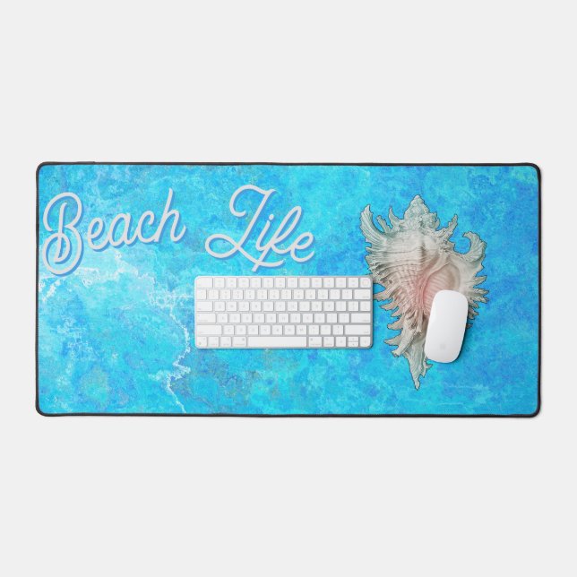 Alfrombrillas De Escritorio Caracol "Vida de Playa"  (Teclado y ratón)