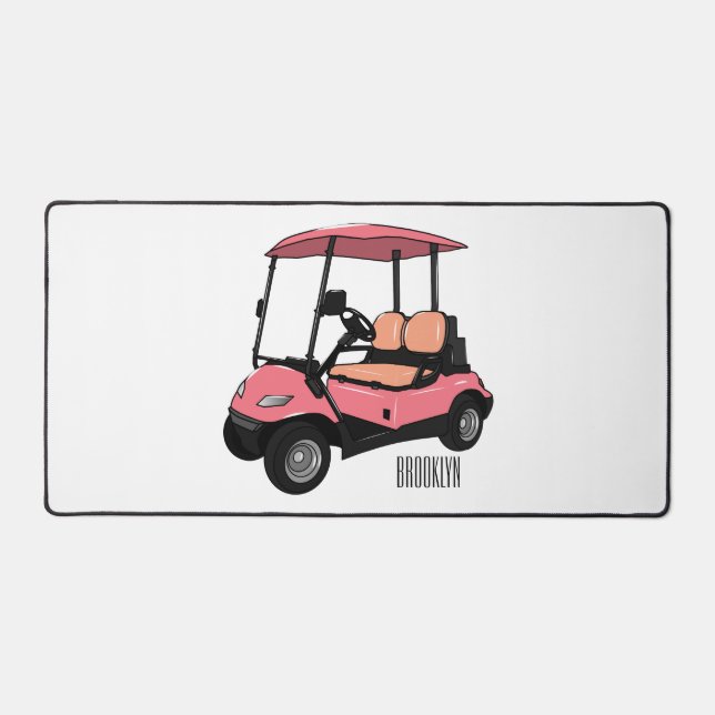 Alfrombrillas De Escritorio Carro de golf / ilustracion personalizado de coche (Anverso)