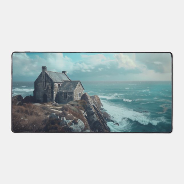 Alfrombrillas De Escritorio Casa medieval en un acantilado (Anverso)