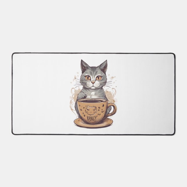 Alfrombrillas De Escritorio Cat Coffee (Anverso)