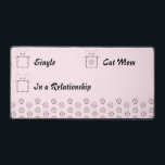 Alfrombrillas De Escritorio Cat Mom Cute Cat Paw Pink<br><div class="desc">You can personalize the text and change the color by clicking the "Personalize" button. Have a lovely day!</div>