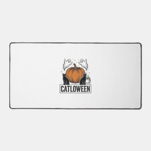 Alfrombrillas De Escritorio Catloween Gato Negro Fantasma Diseño Vectorial de 