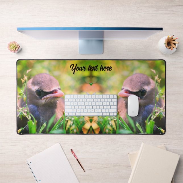 Alfrombrillas De Escritorio Cedar Waxwing Fledglglgling Bird Personalizada (Oficina 1)