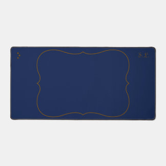 Alfrombrillas De Escritorio Celestial Scholar Navy Blue Desk Mat With Initials