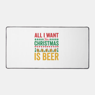 Alfrombrillas De Escritorio Cerveza de Navidad Diseño Divertido de Bebida para