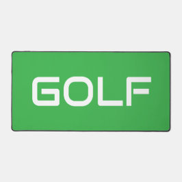 Alfrombrillas De Escritorio Chic Modern White GOLF Text Kelly Green Background