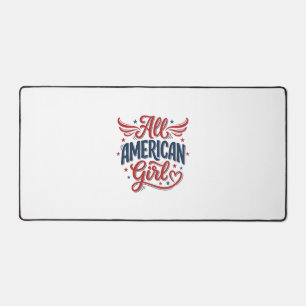 Alfrombrillas De Escritorio Chica totalmente americana Diseño vectorial vintag