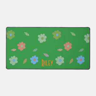 Alfrombrillas De Escritorio Chicas divertidos y agradables flor retro verde