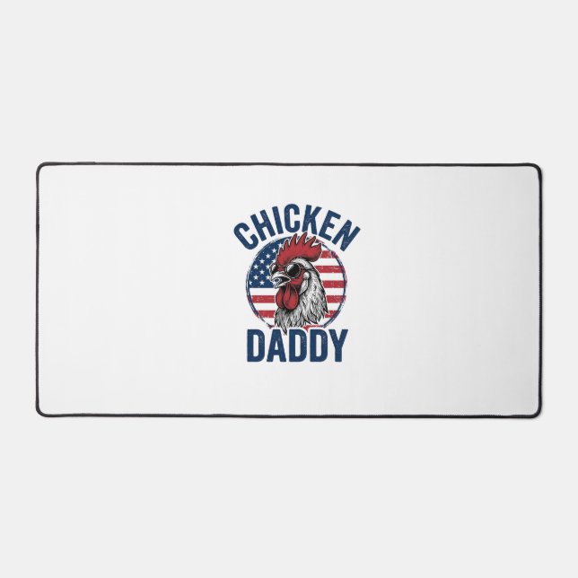 Alfrombrillas De Escritorio Chicken Daddy Rooster Vintage Patriotic Shirt Desi (Anverso)