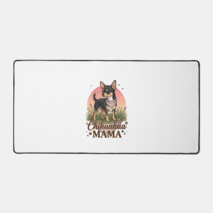 Alfrombrillas De Escritorio Chihuahua Mama Perro Bandana Floral Rosa_1