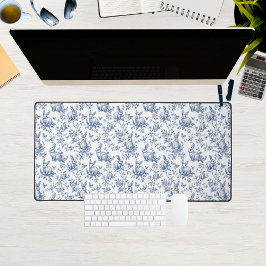 Alfrombrillas De Escritorio Chinoiserie de primavera Bunny Blue