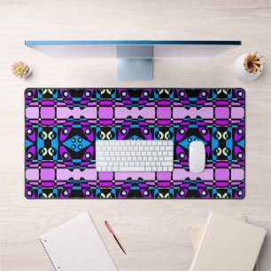Alfrombrillas De Escritorio Chintz bohemio 48 Azul morado negro