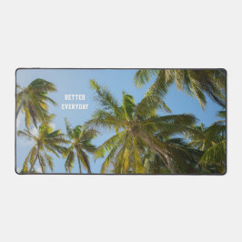 Alfrombrillas De Escritorio Cielo de Palma Tropical y Trabajo Estético Motivac