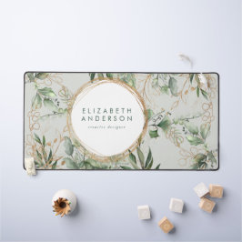 Alfrombrillas De Escritorio Círculos dorados Eucalipto Elegante Gran Ratón Ver